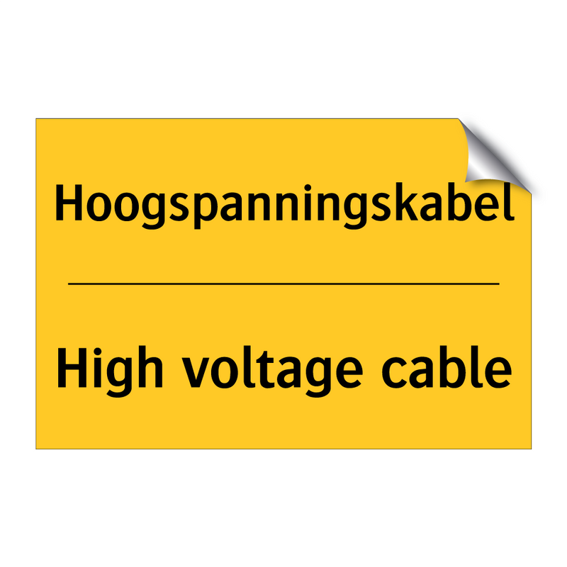 Hoogspanningskabel - High voltage cable & Hoogspanningskabel - High voltage cable