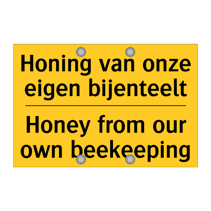 Honing van onze eigen bijenteelt - Honey from our own beekeeping