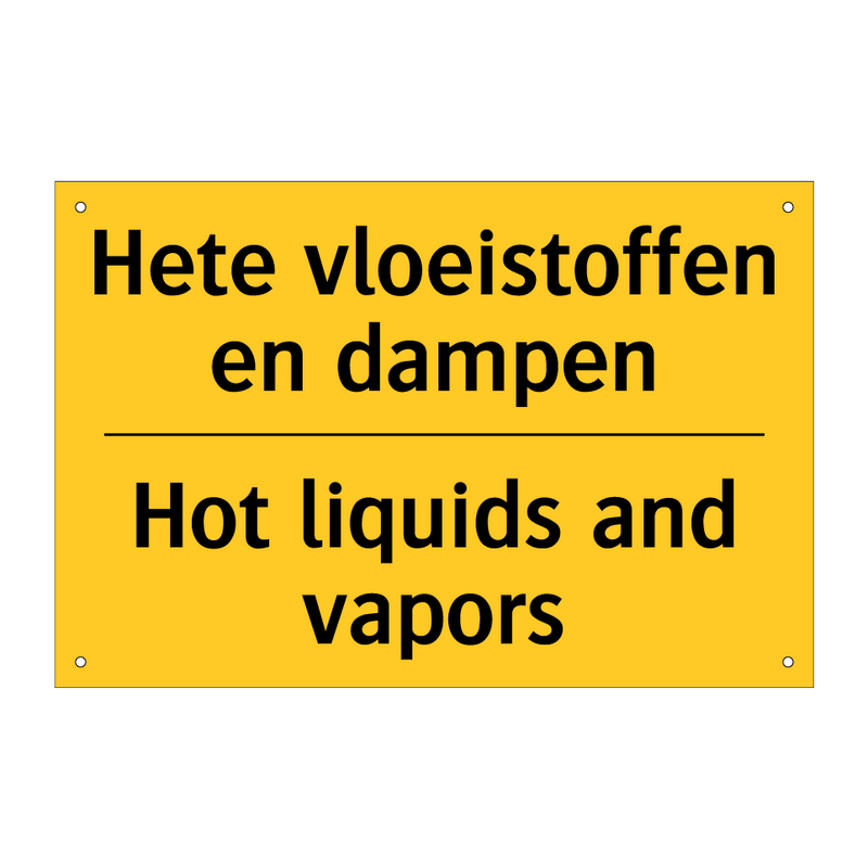 Hete vloeistoffen en dampen - Hot liquids and vapors