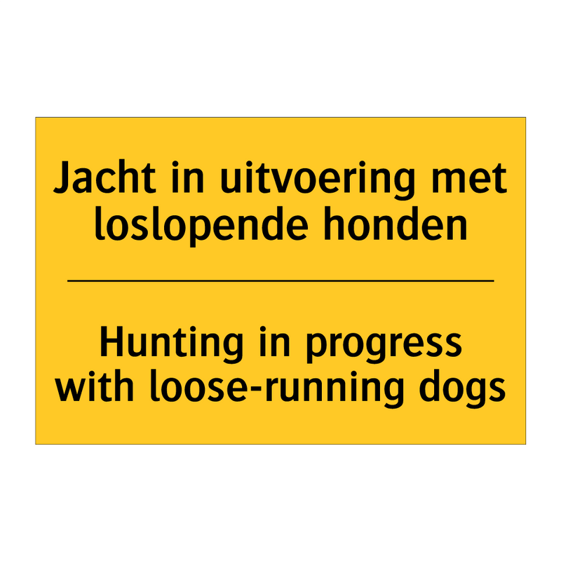 Jacht in uitvoering met loslopende honden - Hunting in progress with loose-running dogs