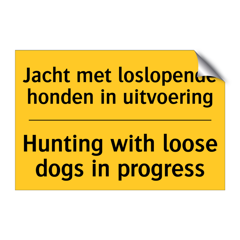 Jacht met loslopende honden in uitvoering - Hunting with loose dogs in progress