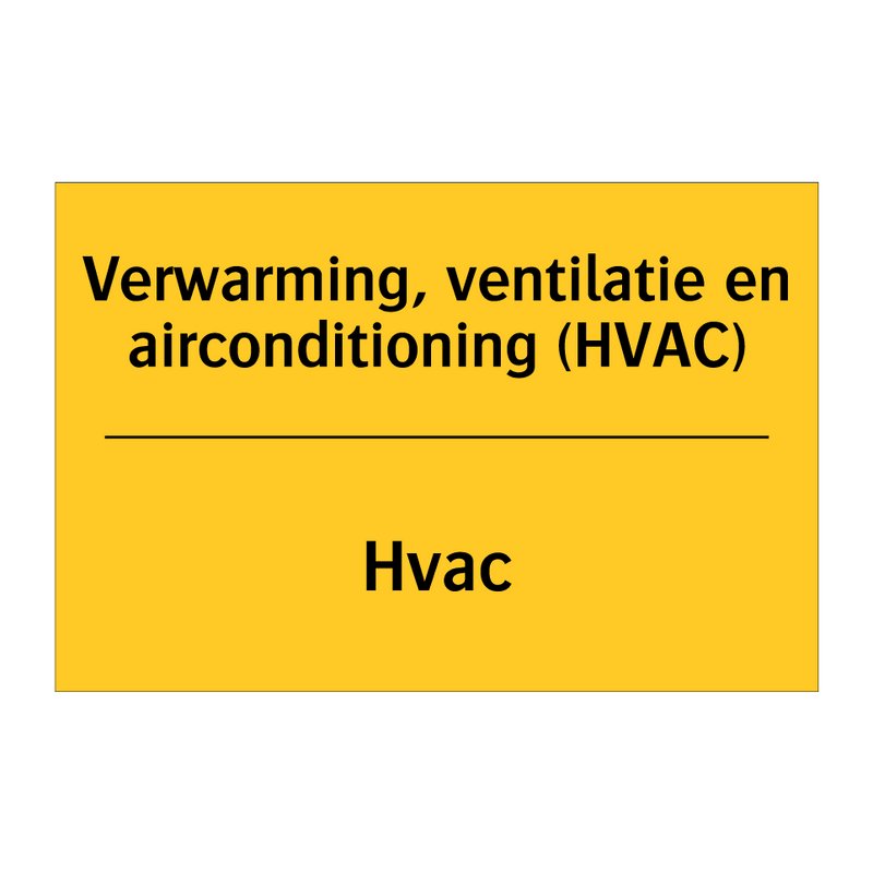 Verwarming, ventilatie en airconditioning (HVAC) - Hvac