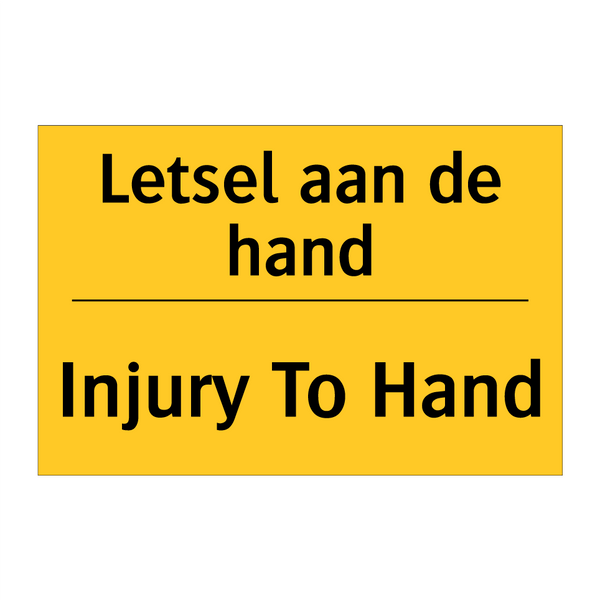 Letsel aan de hand - Injury To Hand & Letsel aan de hand - Injury To Hand