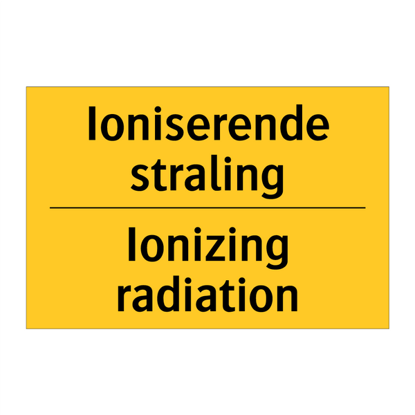 Ioniserende straling - Ionizing radiation & Ioniserende straling - Ionizing radiation