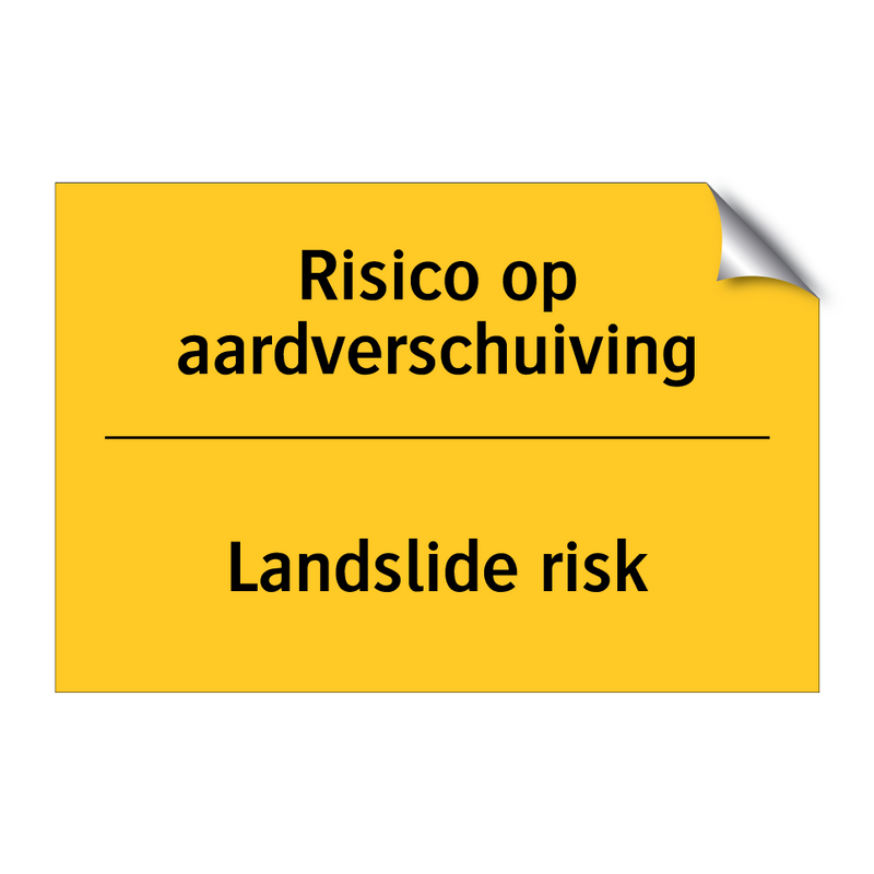 Risico op aardverschuiving - Landslide risk & Risico op aardverschuiving - Landslide risk