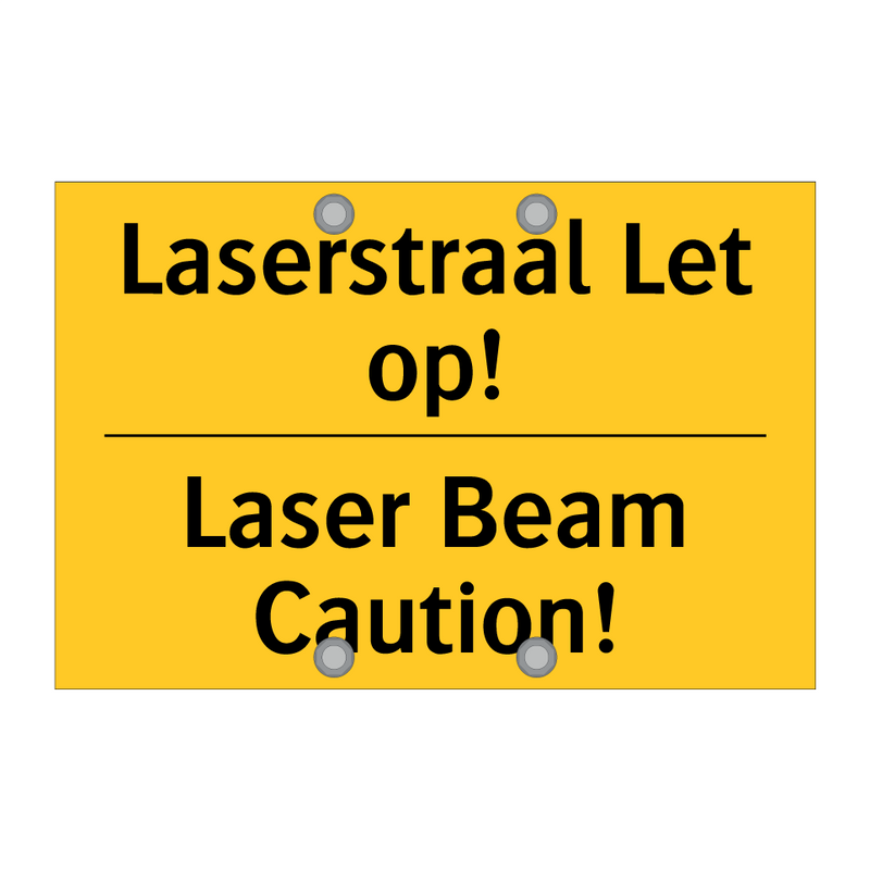 Laserstraal Let op! - Laser Beam Caution! & Laserstraal Let op! - Laser Beam Caution!