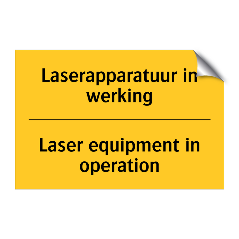 Laserapparatuur in werking - Laser equipment in operation