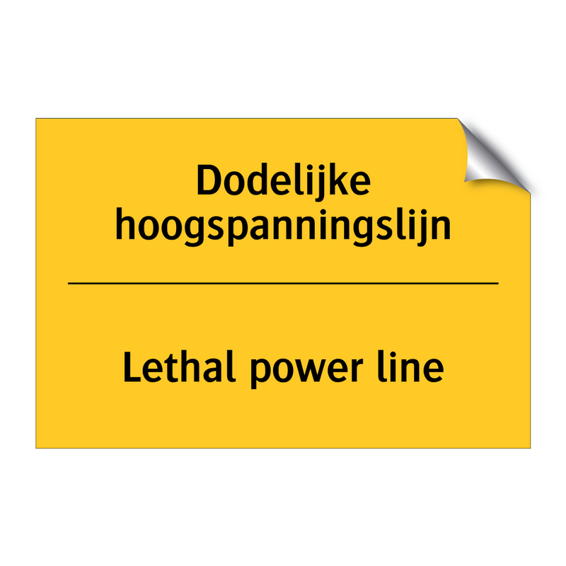 Dodelijke hoogspanningslijn - Lethal power line