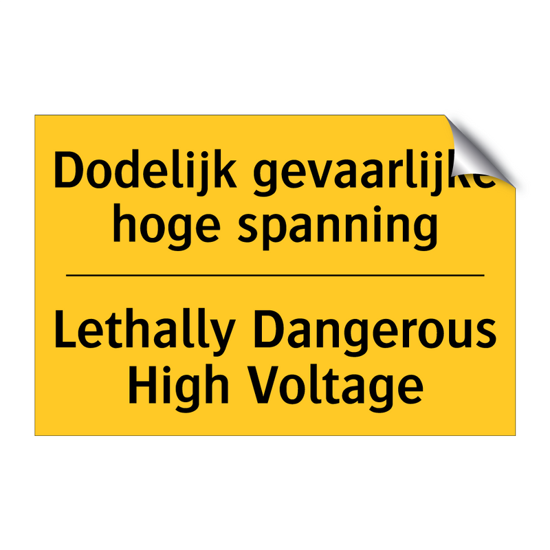 Dodelijk gevaarlijke hoge spanning - Lethally Dangerous High Voltage