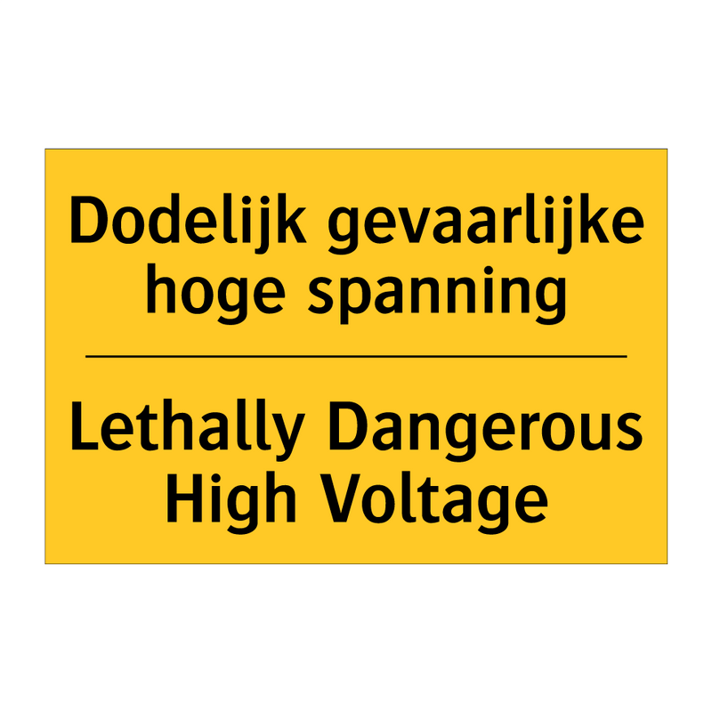 Dodelijk gevaarlijke hoge spanning - Lethally Dangerous High Voltage