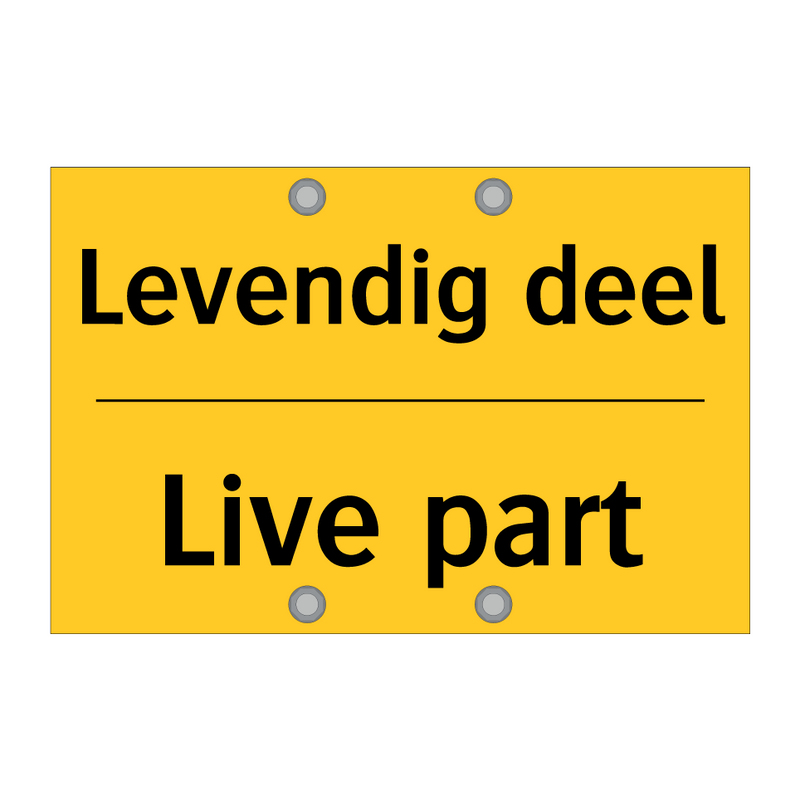 Levendig deel - Live part & Levendig deel - Live part & Levendig deel - Live part