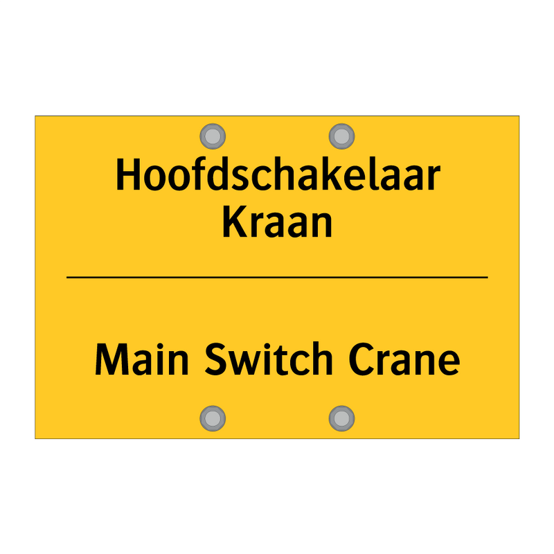 Hoofdschakelaar Kraan - Main Switch Crane & Hoofdschakelaar Kraan - Main Switch Crane