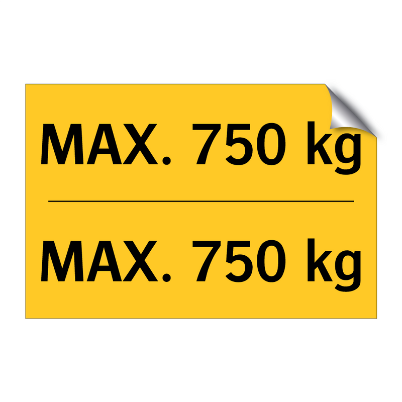 MAX. 750 kg