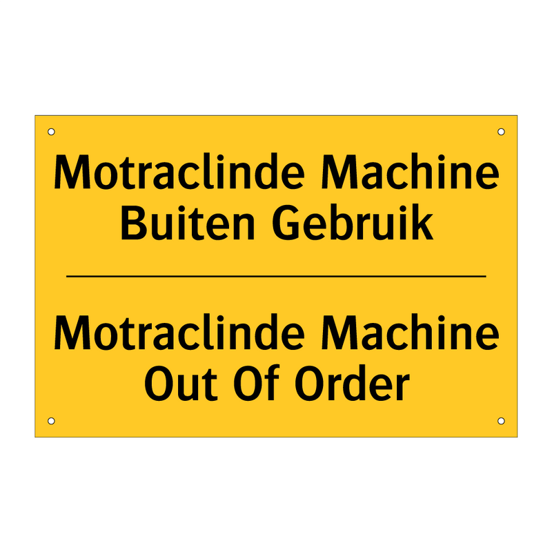 Motraclinde Machine Buiten Gebruik - Motraclinde Machine Out Of Order