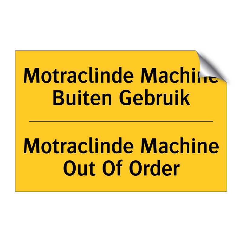 Motraclinde Machine Buiten Gebruik - Motraclinde Machine Out Of Order