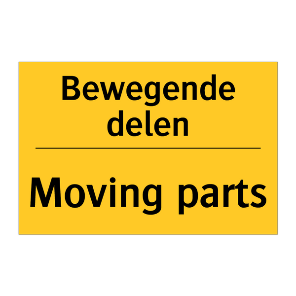 Bewegende delen - Moving parts