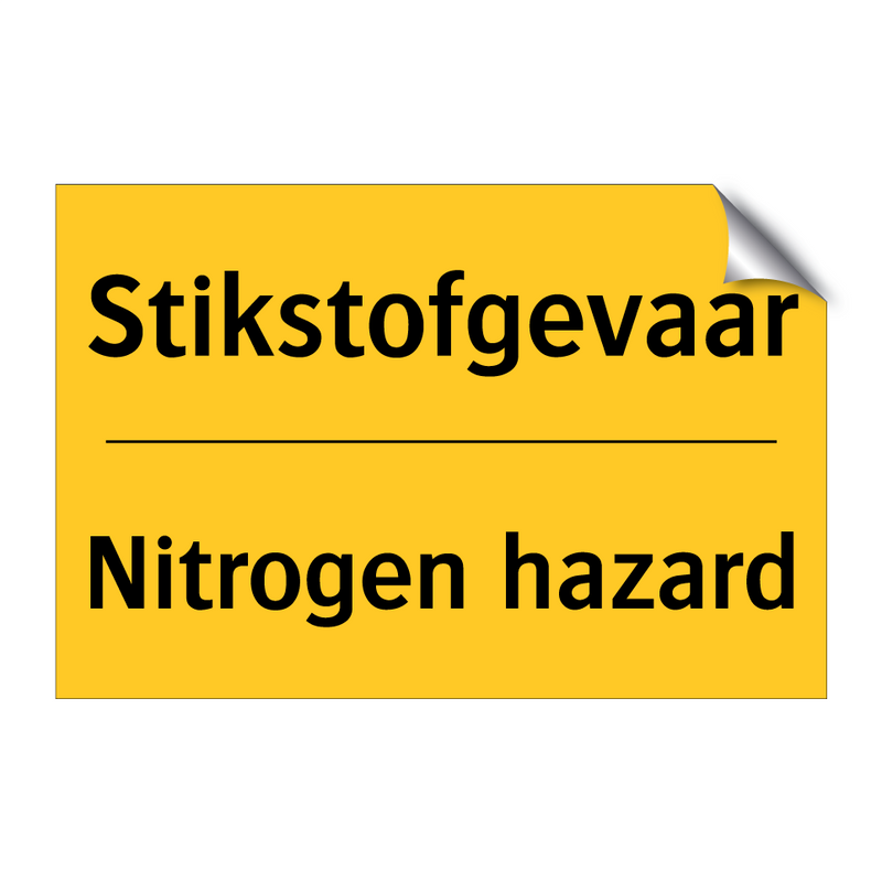 Stikstofgevaar - Nitrogen hazard & Stikstofgevaar - Nitrogen hazard