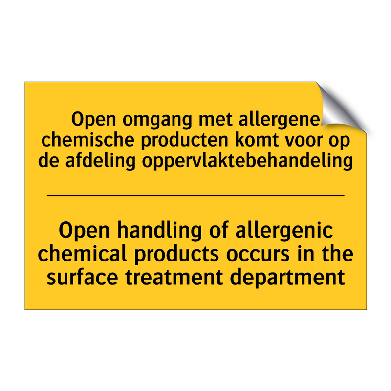 Open omgang met allergene chemische /.../ - Open handling of allergenic chemical /.../