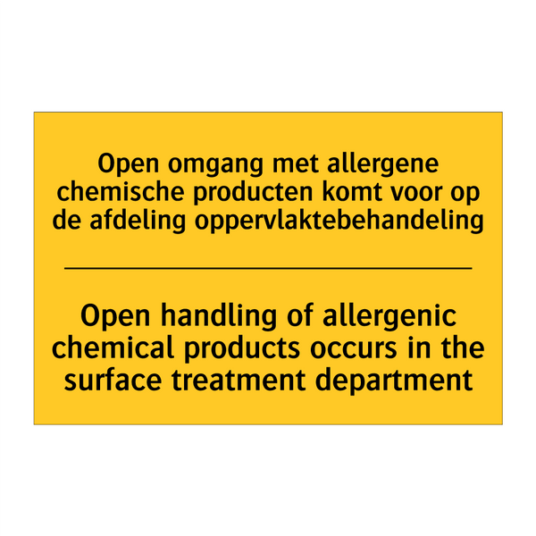 Open omgang met allergene chemische /.../ - Open handling of allergenic chemical /.../