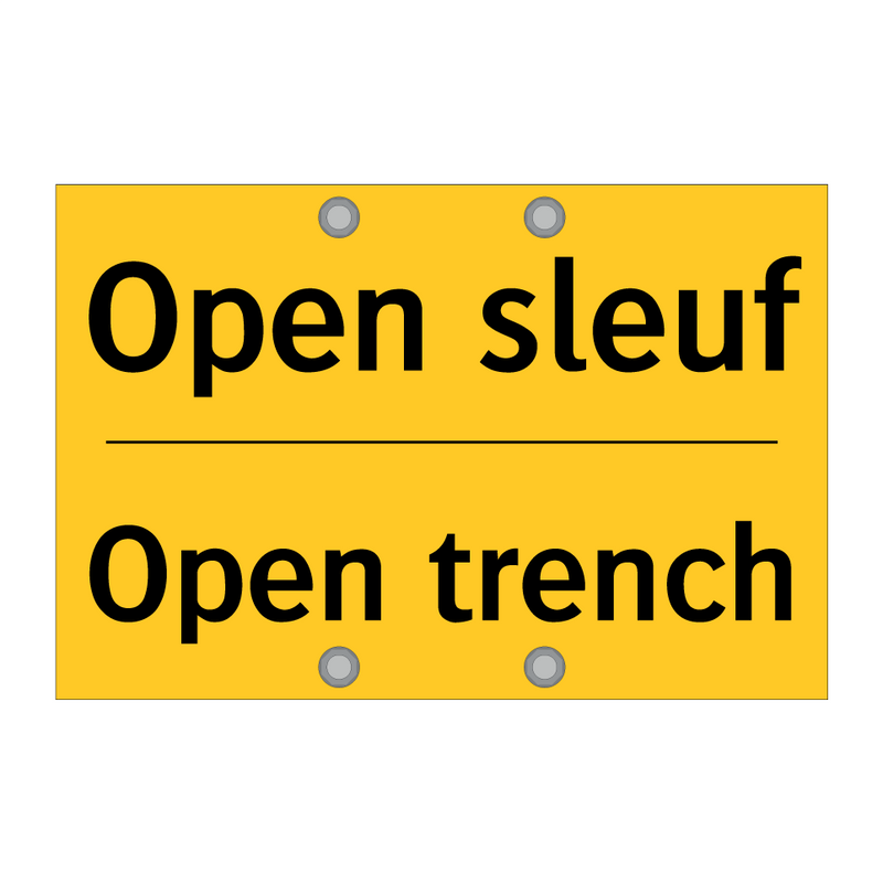 Open sleuf - Open trench & Open sleuf - Open trench & Open sleuf - Open trench