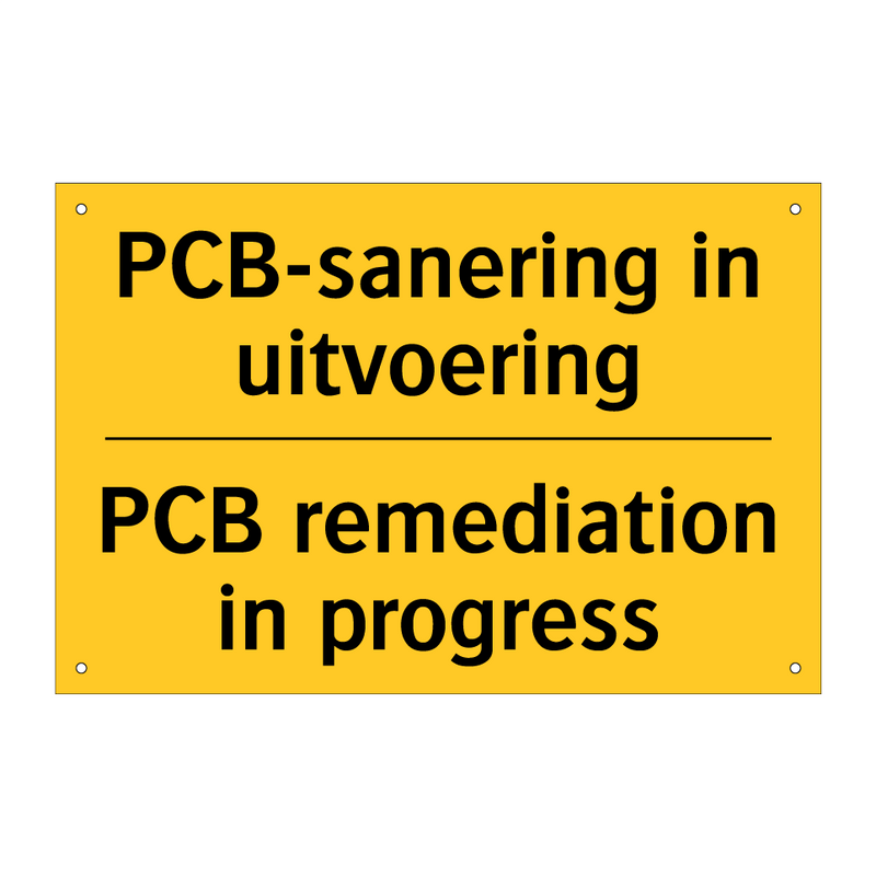 PCB-sanering in uitvoering - PCB remediation in progress