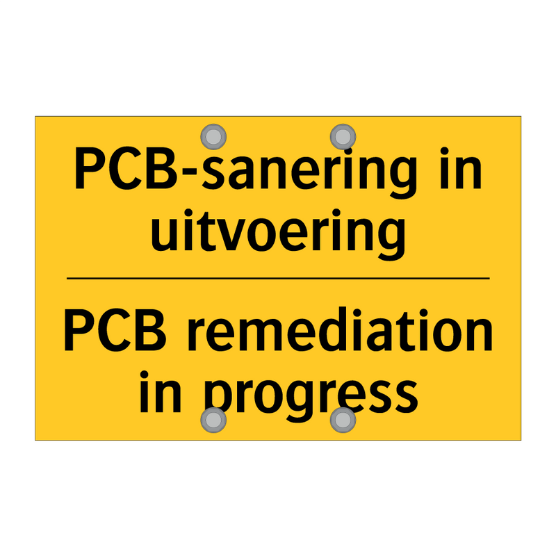 PCB-sanering in uitvoering - PCB remediation in progress