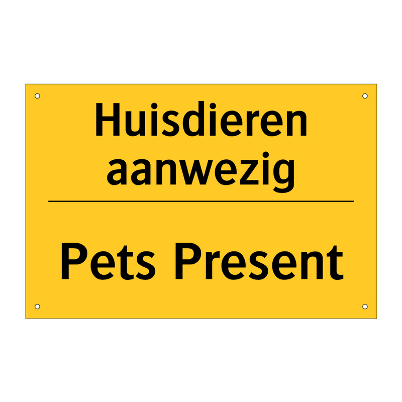 Huisdieren aanwezig - Pets Present & Huisdieren aanwezig - Pets Present