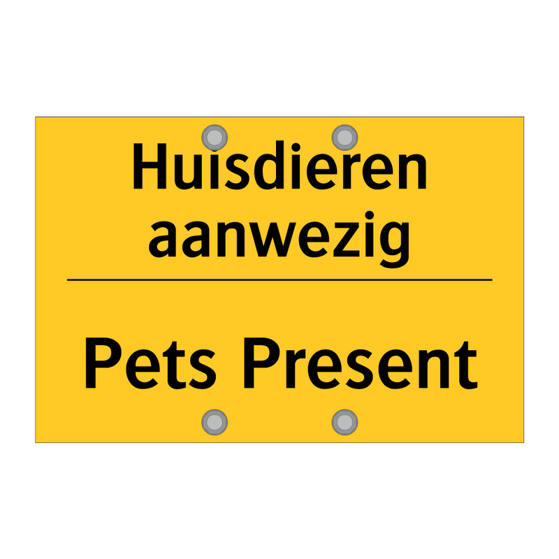 Huisdieren aanwezig - Pets Present & Huisdieren aanwezig - Pets Present