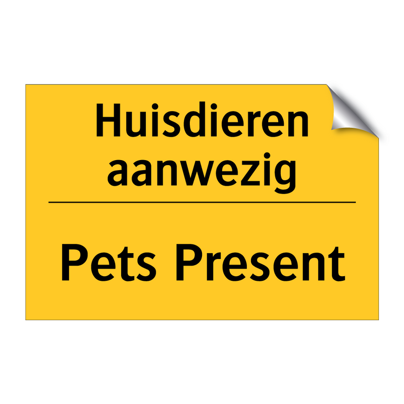 Huisdieren aanwezig - Pets Present & Huisdieren aanwezig - Pets Present