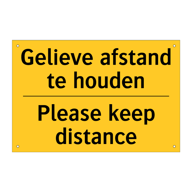 Gelieve afstand te houden - Please keep distance & Gelieve afstand te houden - Please keep distance