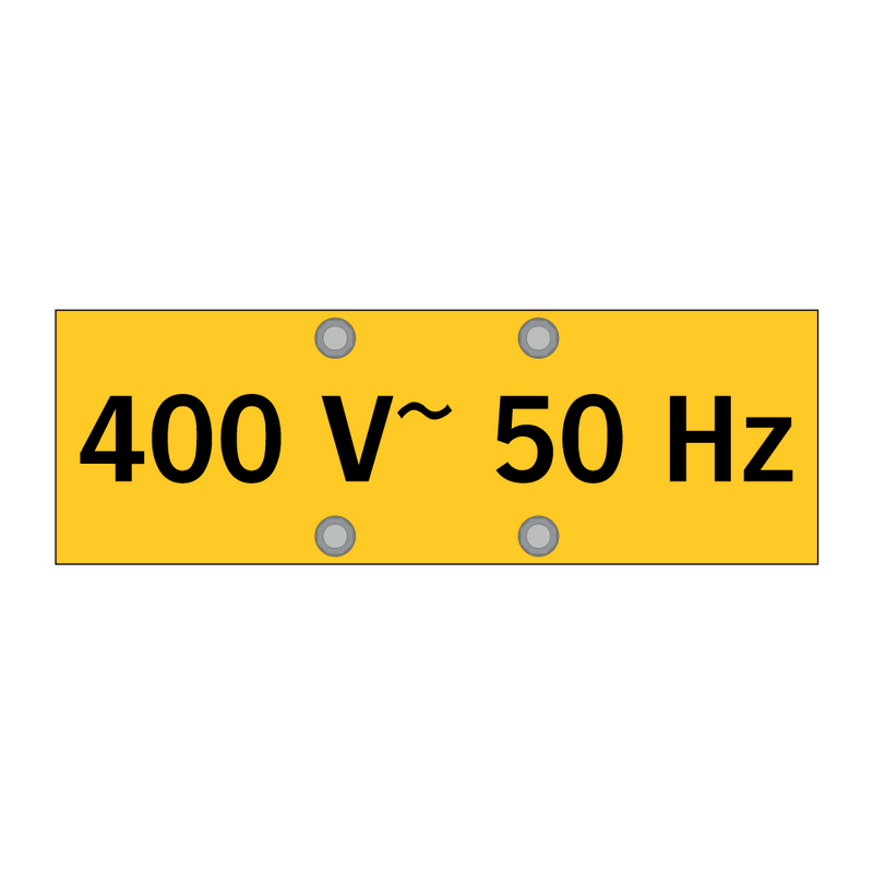 400 V~ 50 Hz & 400 V~ 50 Hz & 400 V~ 50 Hz