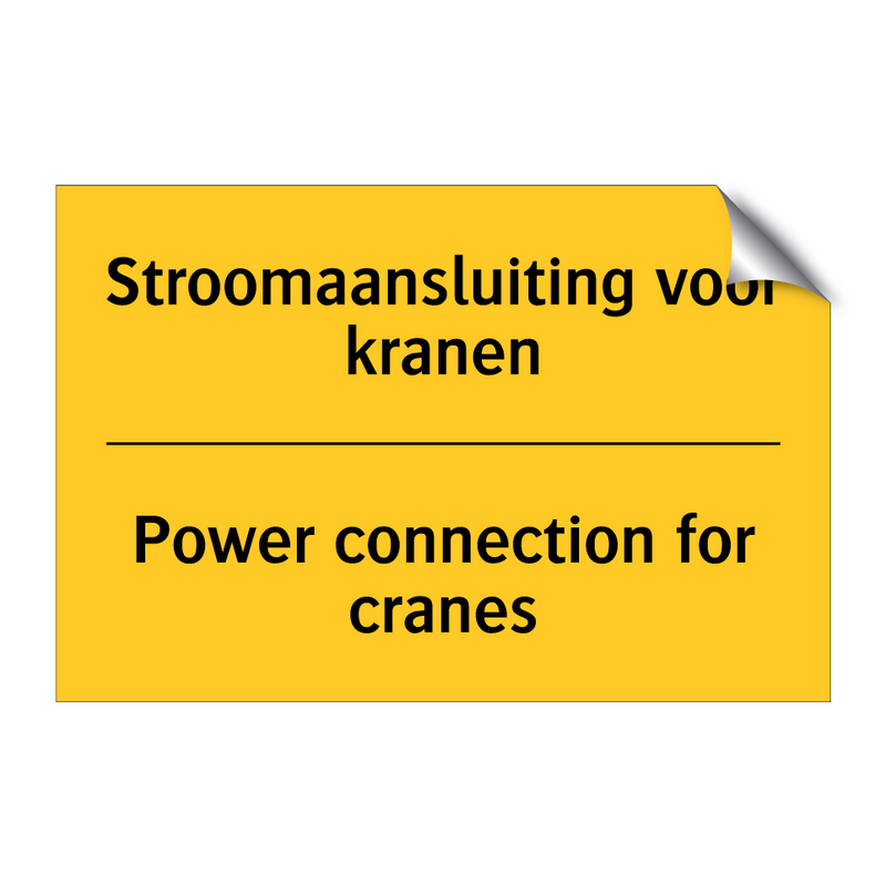 Stroomaansluiting voor kranen - Power connection for cranes