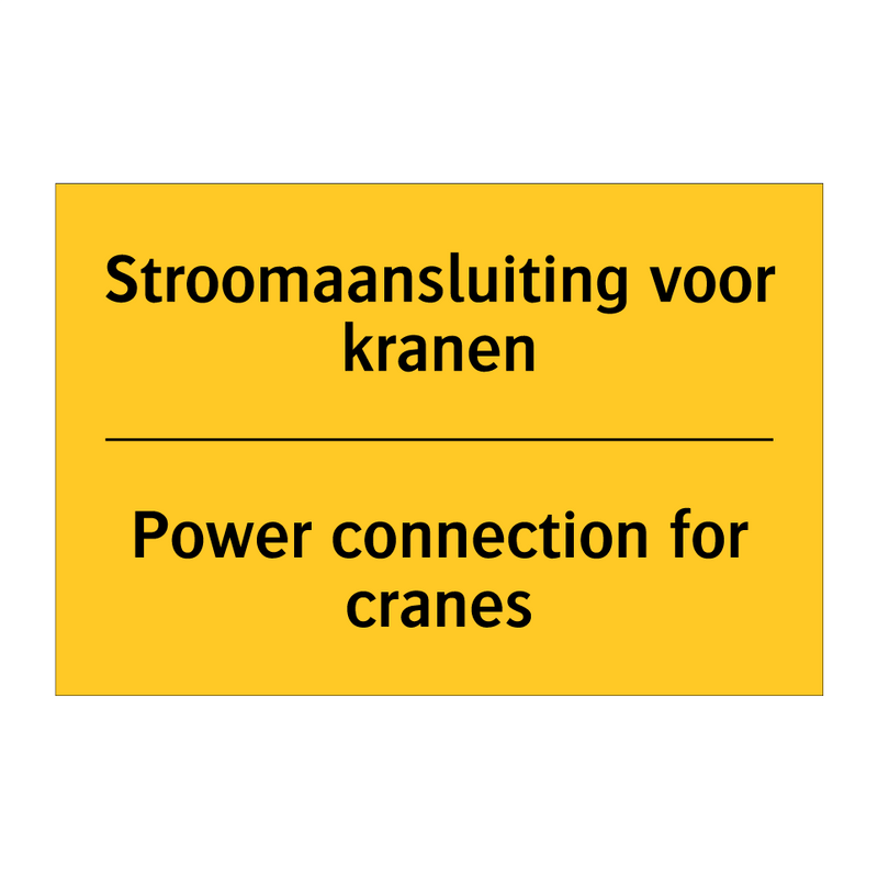 Stroomaansluiting voor kranen - Power connection for cranes