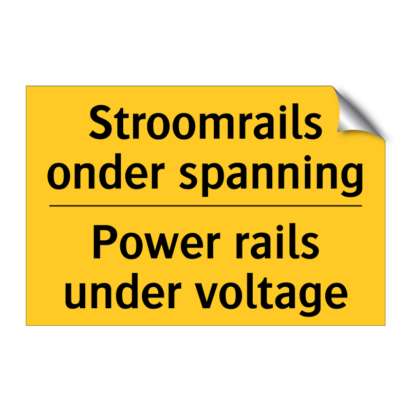 Stroomrails onder spanning - Power rails under voltage