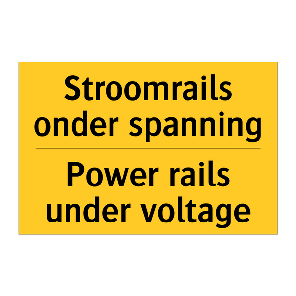 Stroomrails onder spanning - Power rails under voltage