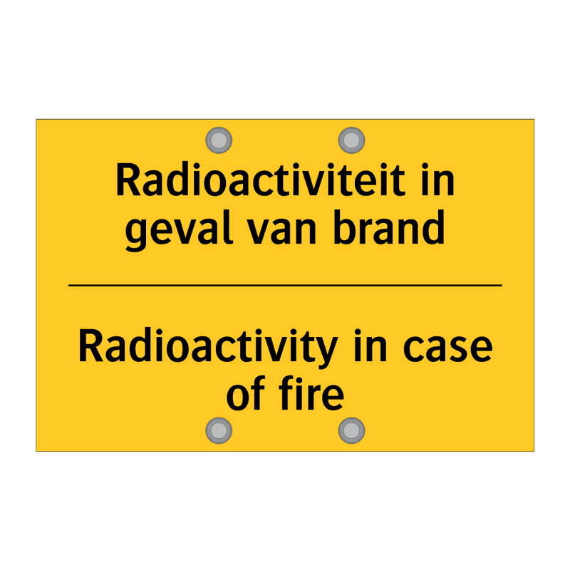 Radioactiviteit in geval van brand - Radioactivity in case of fire