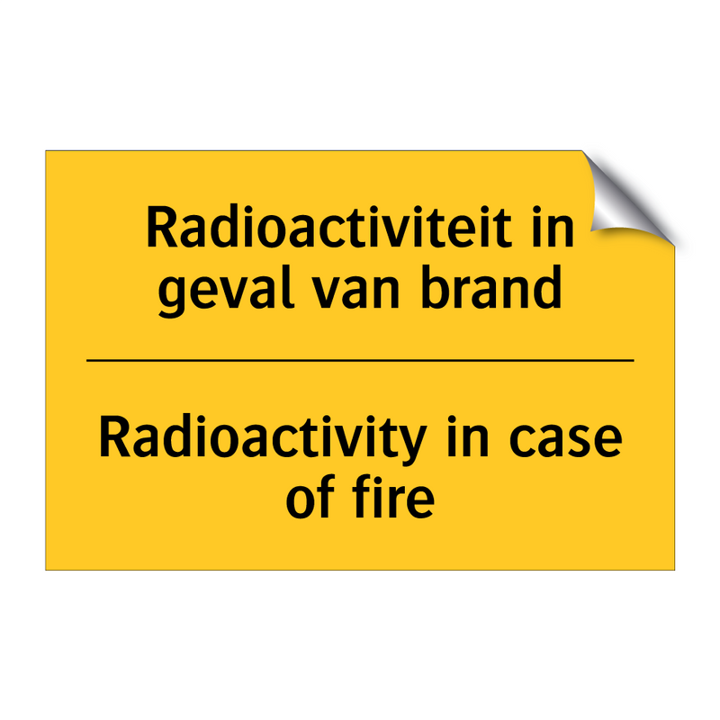 Radioactiviteit in geval van brand - Radioactivity in case of fire