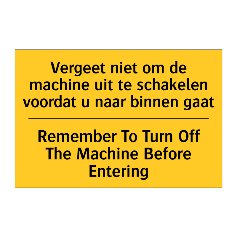 Vergeet niet om de machine uit /.../ - Remember To Turn Off The Machine /.../