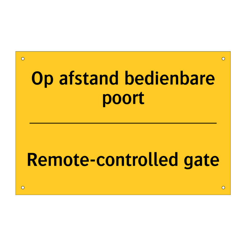 Op afstand bedienbare poort - Remote-controlled gate