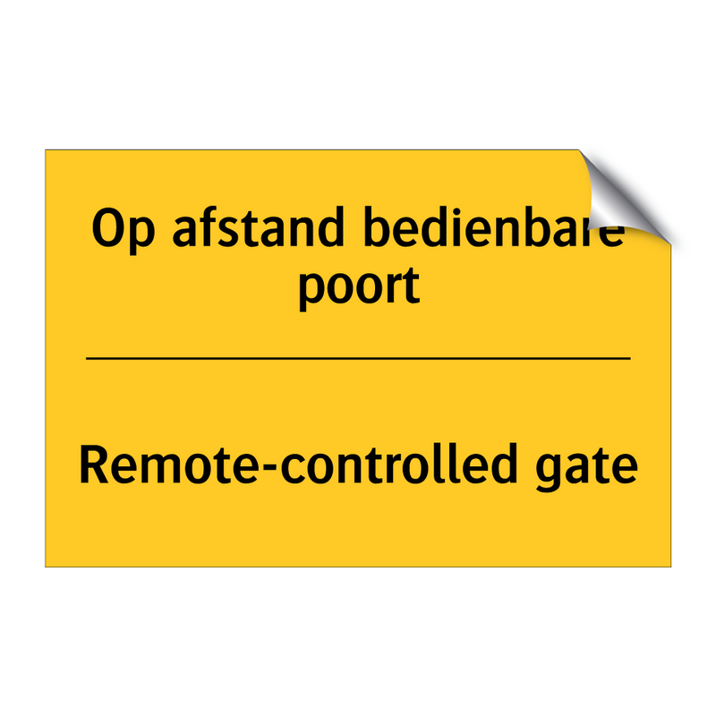 Op afstand bedienbare poort - Remote-controlled gate