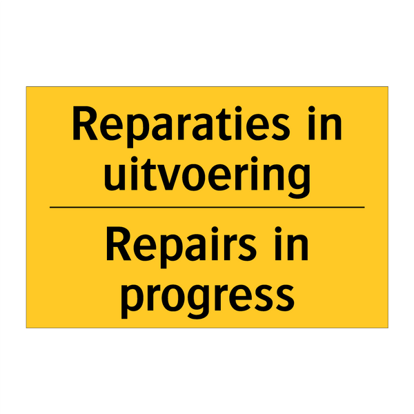 Reparaties in uitvoering - Repairs in progress & Reparaties in uitvoering - Repairs in progress