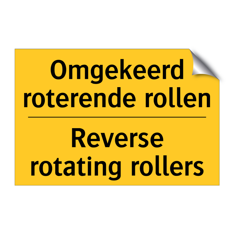 Omgekeerd roterende rollen - Reverse rotating rollers