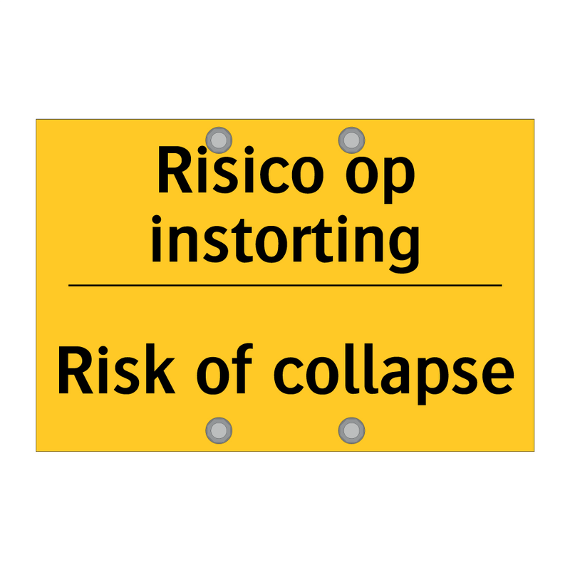 Risico op instorting - Risk of collapse & Risico op instorting - Risk of collapse