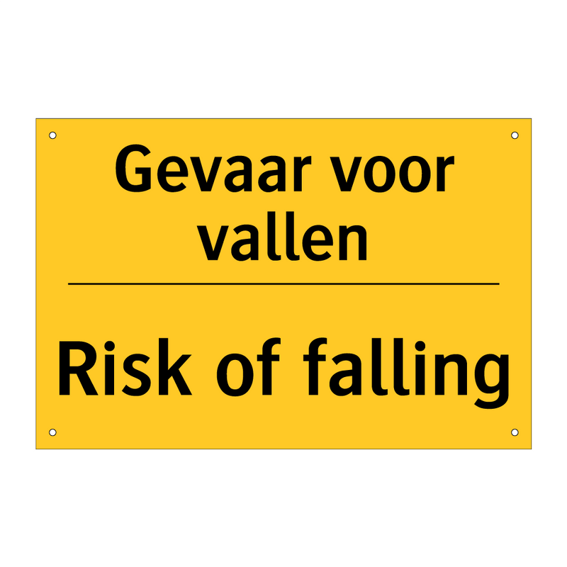 Gevaar voor vallen - Risk of falling & Gevaar voor vallen - Risk of falling