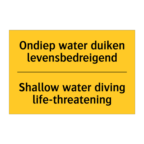 Ondiep water duiken levensbedreigend - Shallow water diving life-threatening