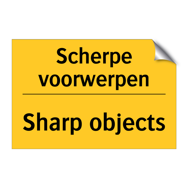 Scherpe voorwerpen - Sharp objects & Scherpe voorwerpen - Sharp objects