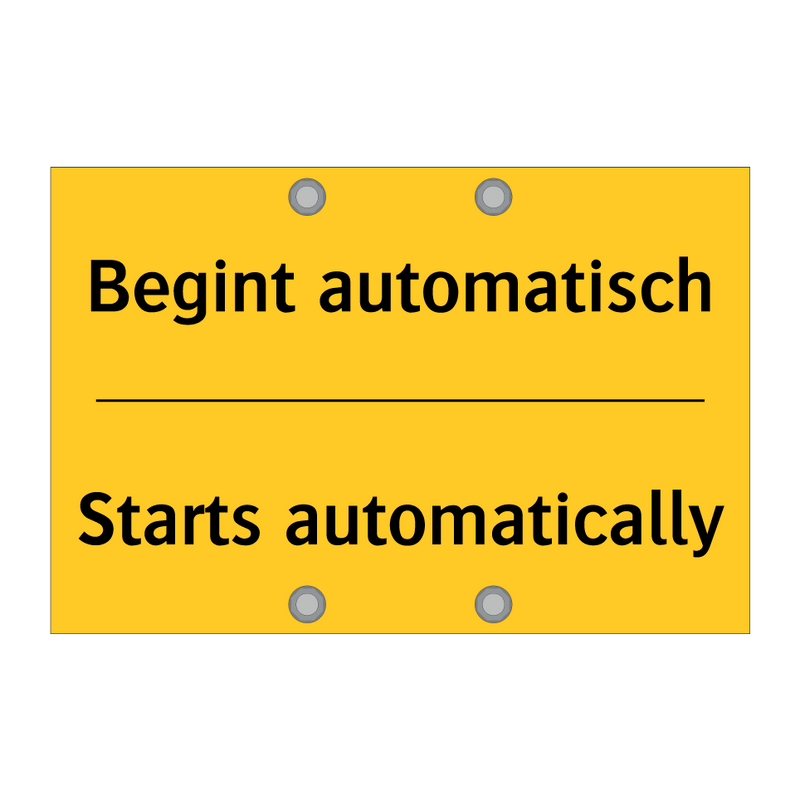 Begint automatisch - Starts automatically & Begint automatisch - Starts automatically