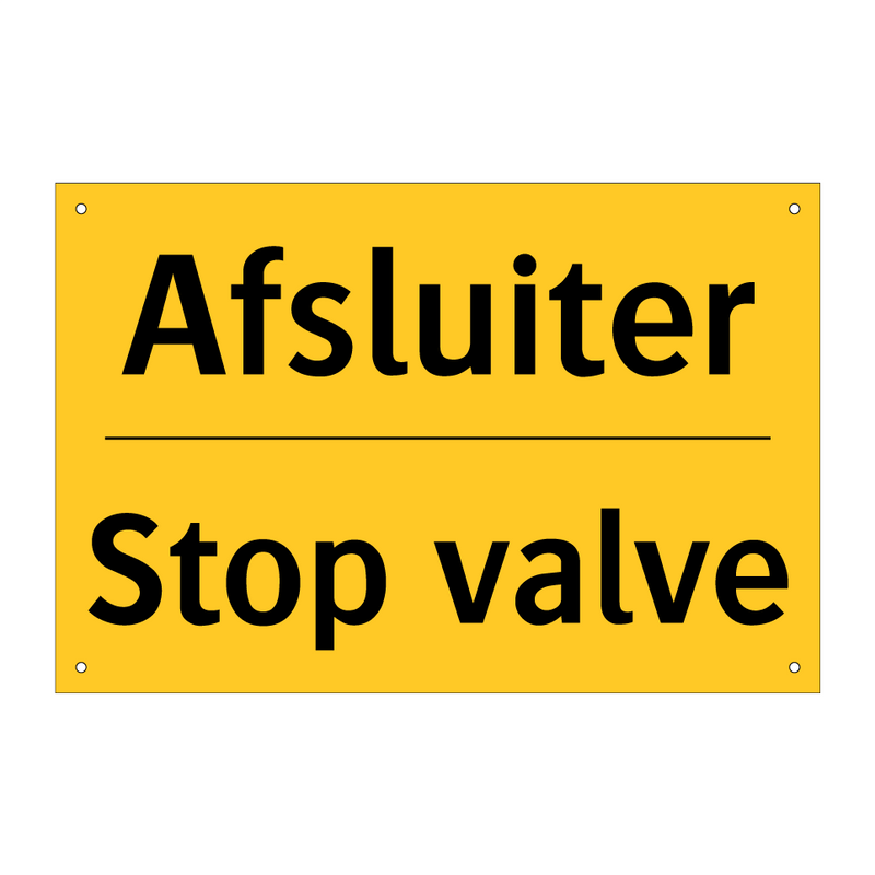 Afsluiter - Stop valve & Afsluiter - Stop valve & Afsluiter - Stop valve & Afsluiter - Stop valve