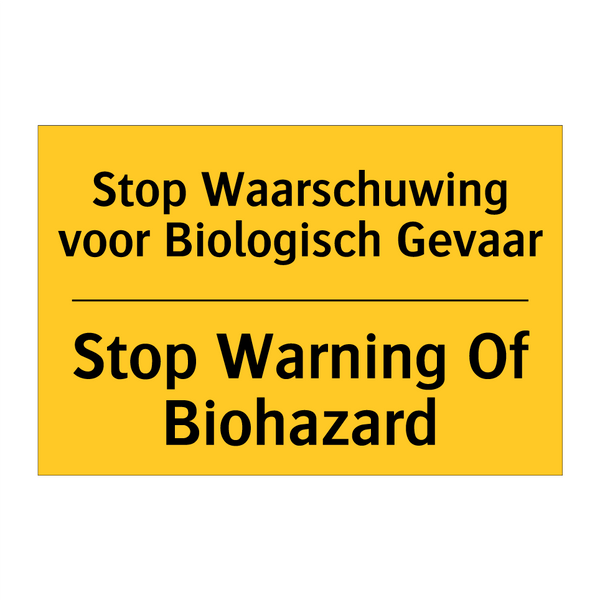 Stop Waarschuwing voor Biologisch Gevaar - Stop Warning Of Biohazard