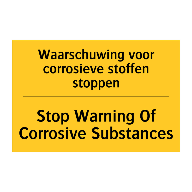 Waarschuwing voor corrosieve stoffen stoppen - Stop Warning Of Corrosive Substances